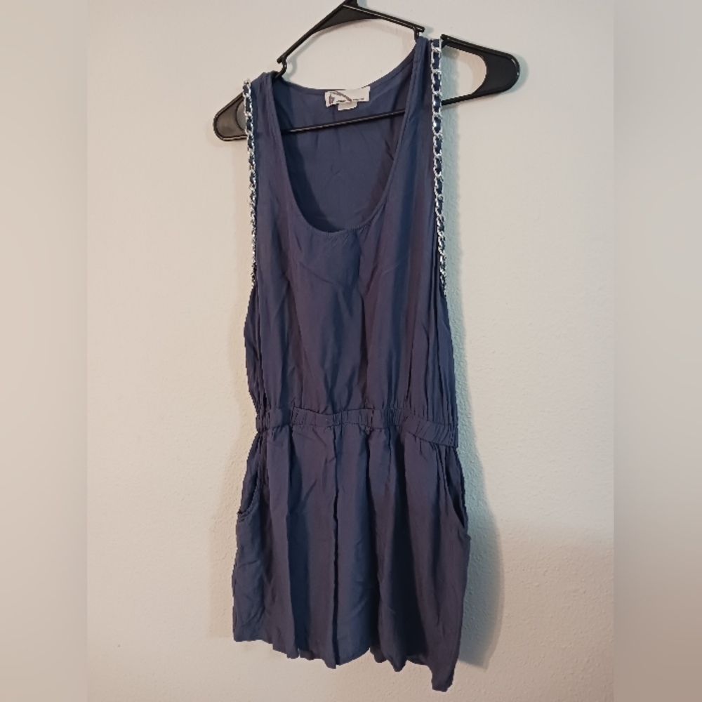 Dress with chain shoulders